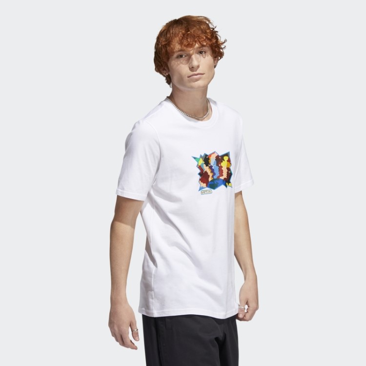 Camiseta Manga Curta Mettz World Peeps Branca Adidas