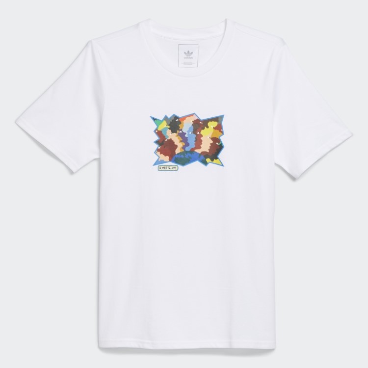 Camiseta Manga Curta Mettz World Peeps Branca Adidas