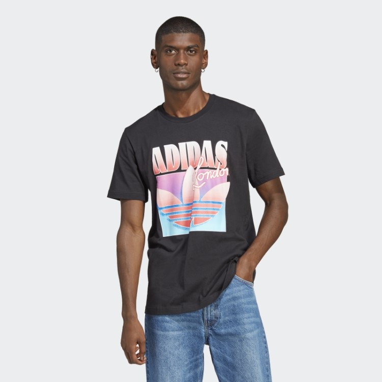 Camiseta Da Marca Key City London Adidas Preta
