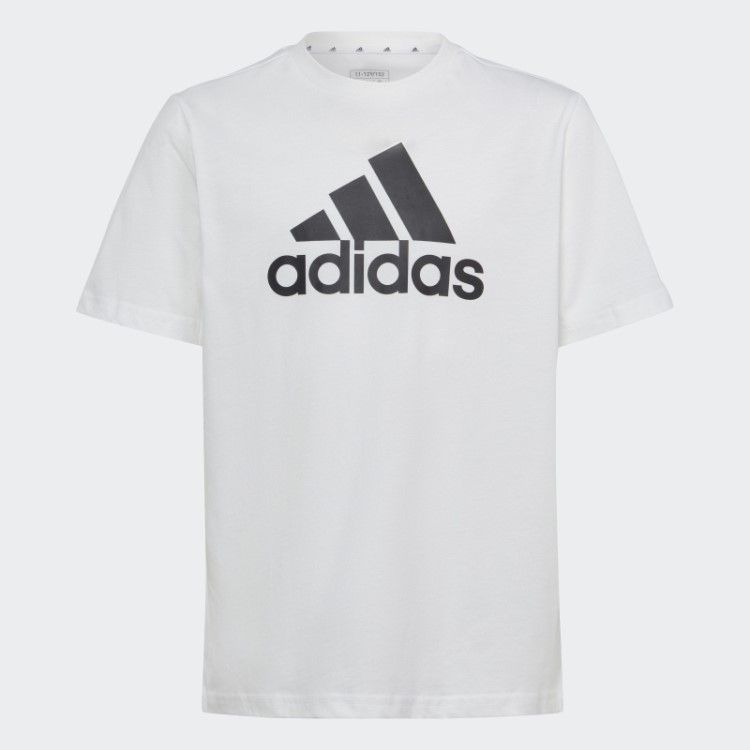 Adidas Essentials Camiseta Larga De Algodão Com Logo Grande Branca