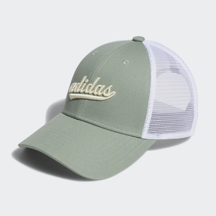 Chapéu De Caminhoneiro De Malha Adidas Prata