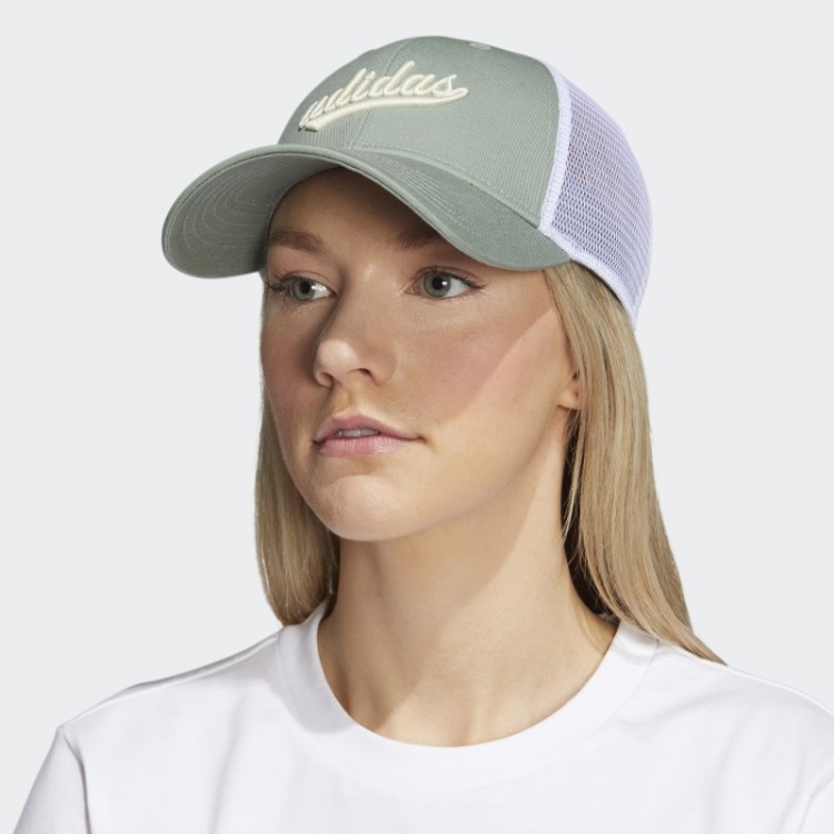 Chapéu De Caminhoneiro De Malha Adidas Prata
