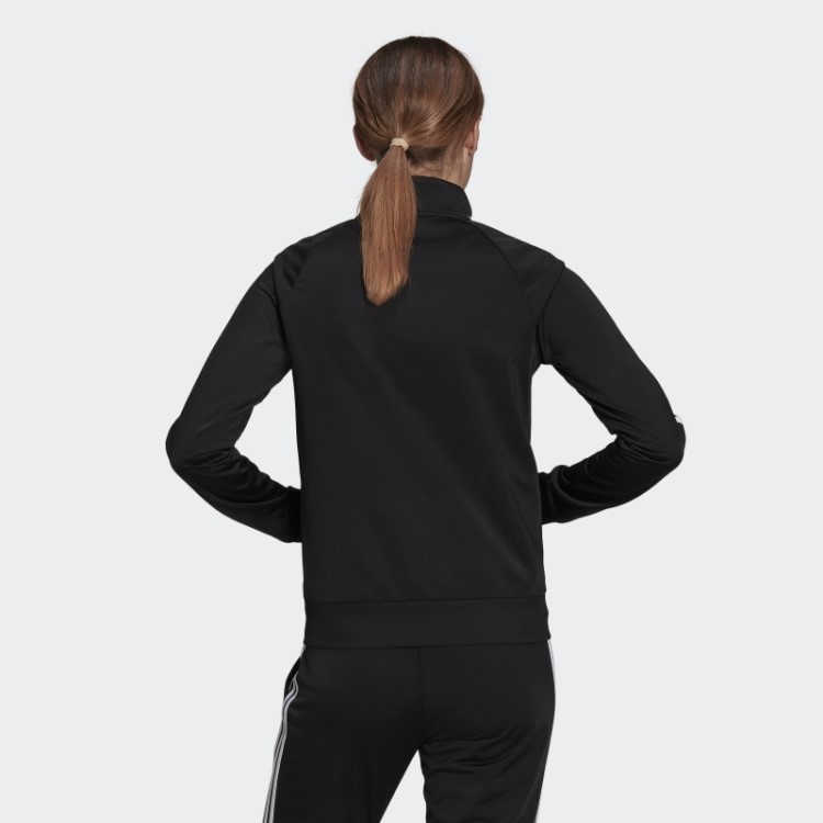 Jaqueta Adidas Black Primegreen Essentials Warm-up Slim Com As Três Listras