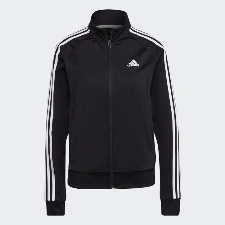 Jaqueta Preta Primegreen Essentials Warm-up Slim Com As Três Listras Adidas