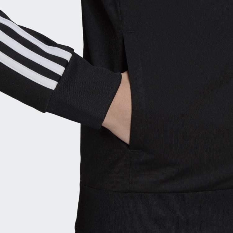 Jaqueta Preta Primegreen Essentials Warm-up Slim Com As Três Listras Adidas