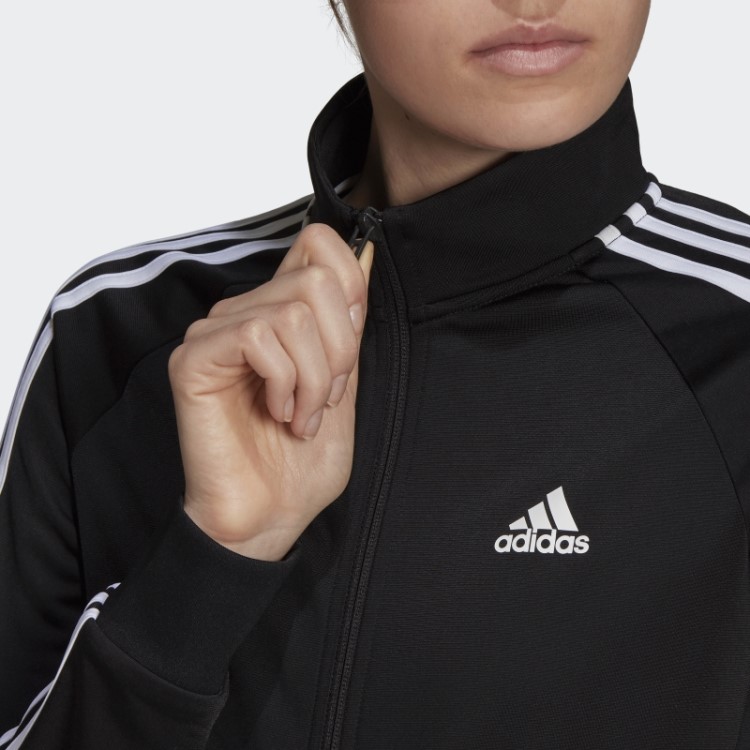 Jaqueta Preta Primegreen Essentials Warm-up Slim Com As Três Listras Adidas