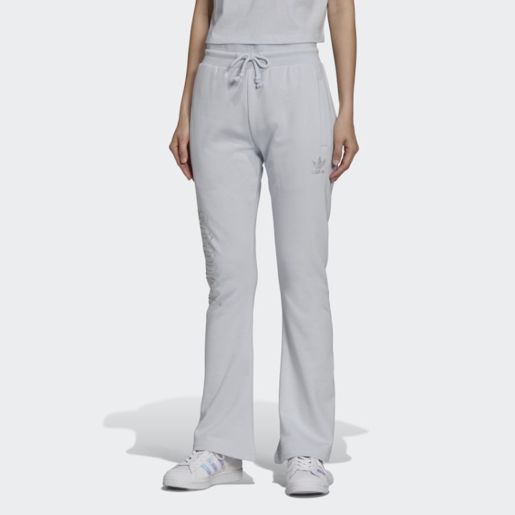 Calça Azul Fashion Adidas 2000 Luxe Bainha Aberta