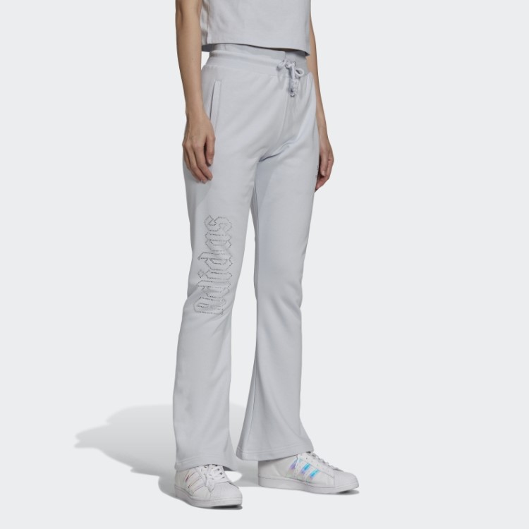 Calça Azul Fashion Adidas 2000 Luxe Bainha Aberta