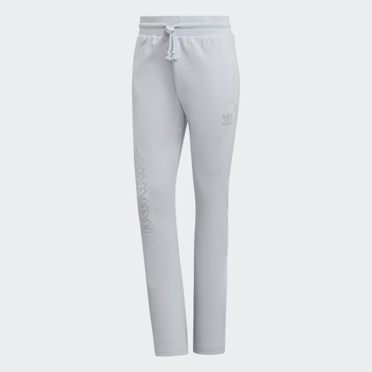 Calça Azul Fashion Adidas 2000 Luxe Bainha Aberta