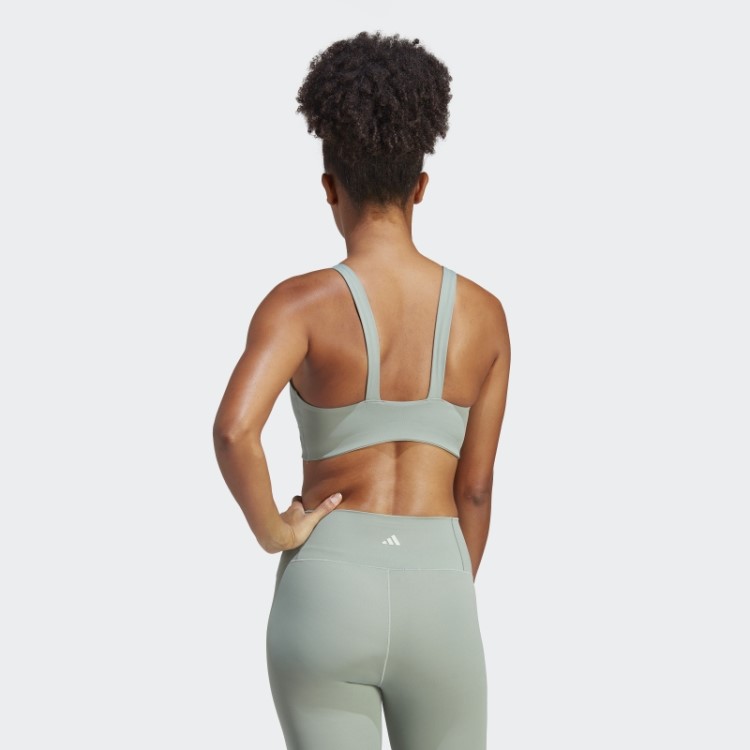 Sutiã De Suporte Médio Verde Coreflow Luxe Studio Adidas