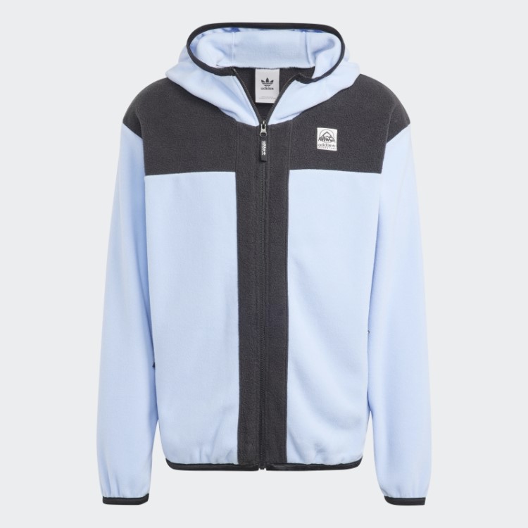 Moletom Com Capuz De Lã Polar Adidas Adventure Fc Azul Dawn Com Zíper Completo