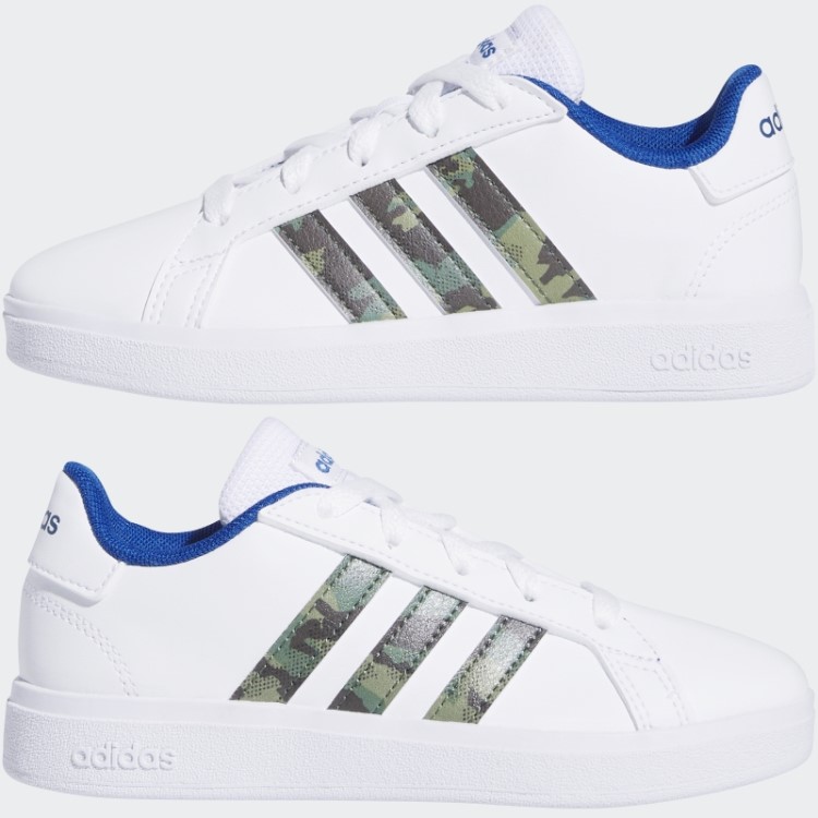 Grand Court Estilo De Vida Tênis De Renda Branco Adidas