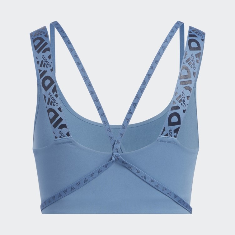 Sutiã Aeroimpact Training Light-support Logo Azul Alterado Da Adidas