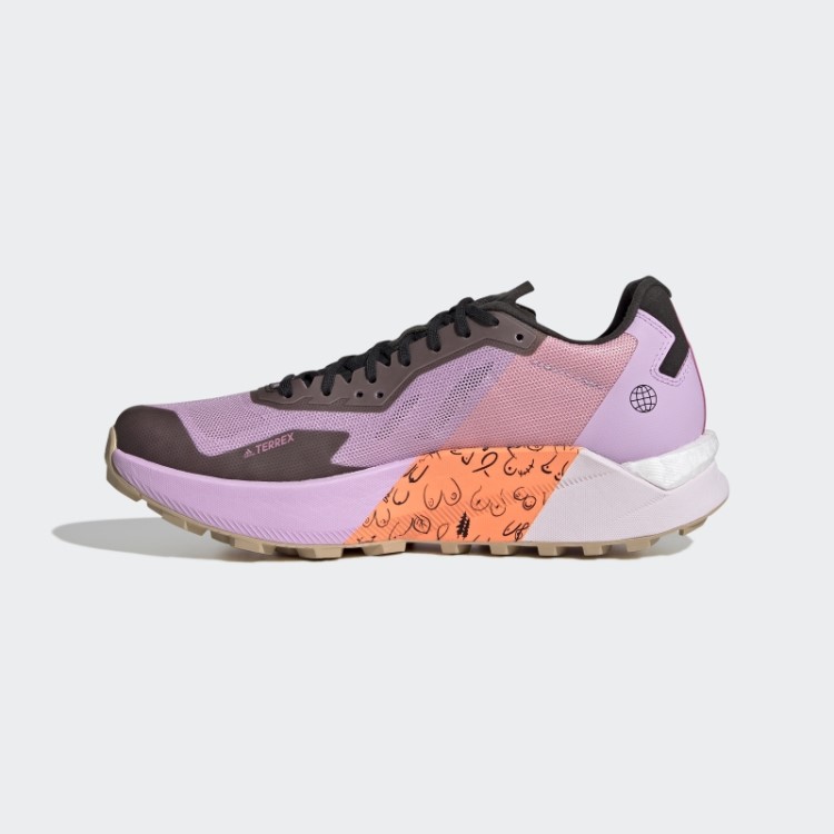 Tênis De Corrida De Trilha Adidas Lilás Terrex Agravic Ultra Bca