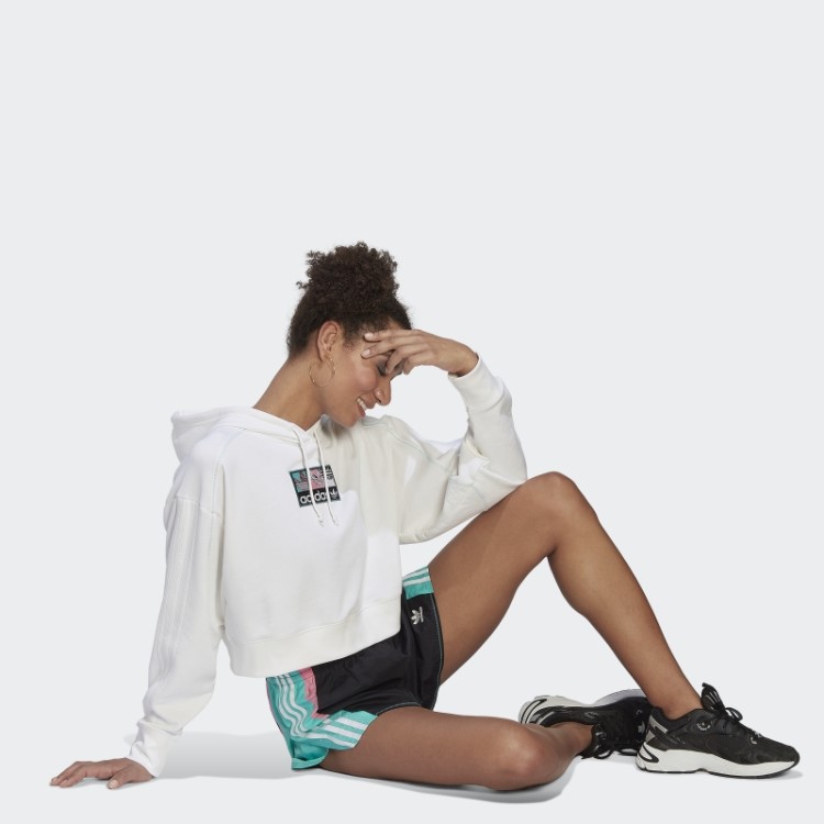 Moletom Com Capuz Branco Adidas Da Moda
