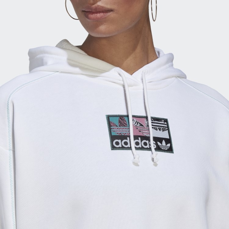 Moletom Com Capuz Branco Adidas Da Moda