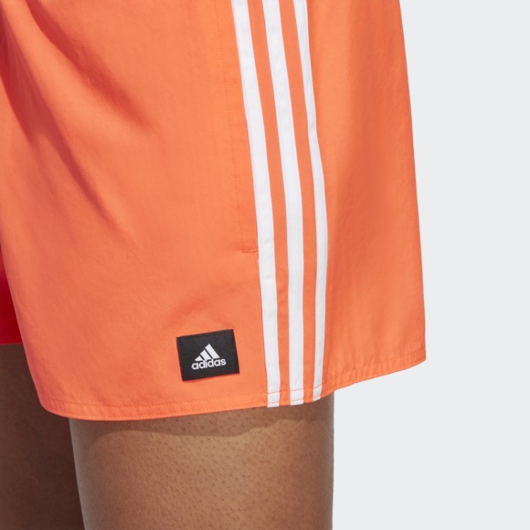 Calção De Banho Adidas 3 Listras Vermelho App Clx