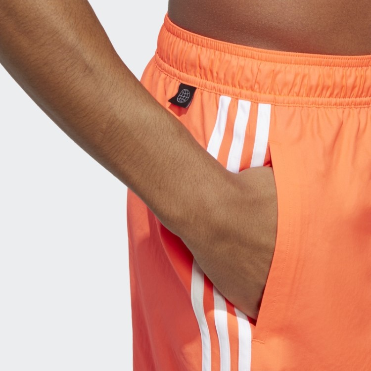 Calção De Banho Adidas 3 Listras Vermelho App Clx