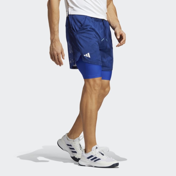 Calção De Tênis Dois Em Um Azul Melbourne Vitória De 7 Polegadas Adidas