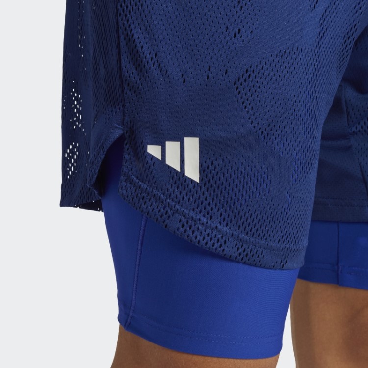 Calção De Tênis Dois Em Um Azul Melbourne Vitória De 7 Polegadas Adidas