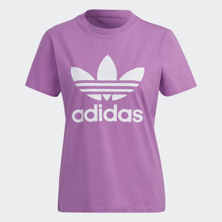 Camiseta Adicolor Classics Trefoil Lilás Adidas