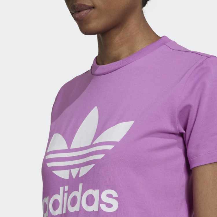 Camiseta Adicolor Classics Trefoil Lilás Adidas