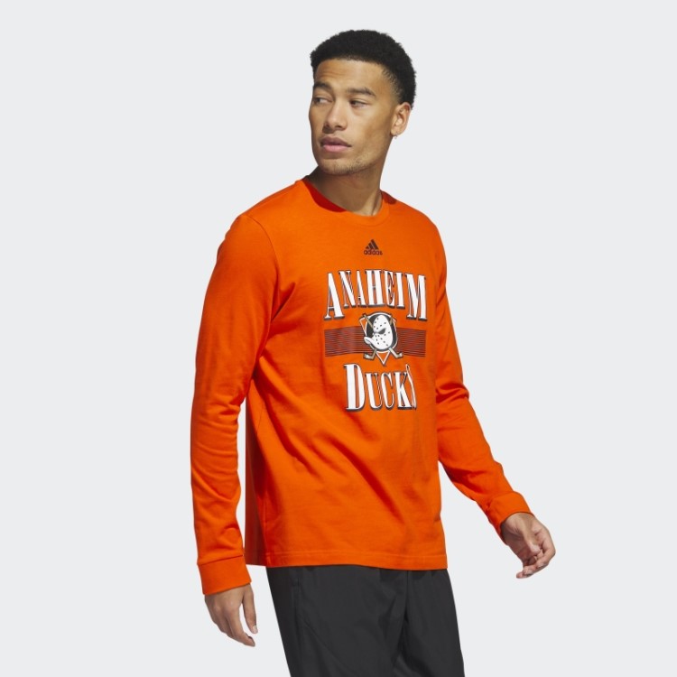 Camiseta Manga Longa Adidas Ducks Playmaker Laranja