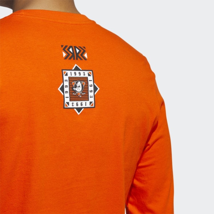 Camiseta Manga Longa Adidas Ducks Playmaker Laranja