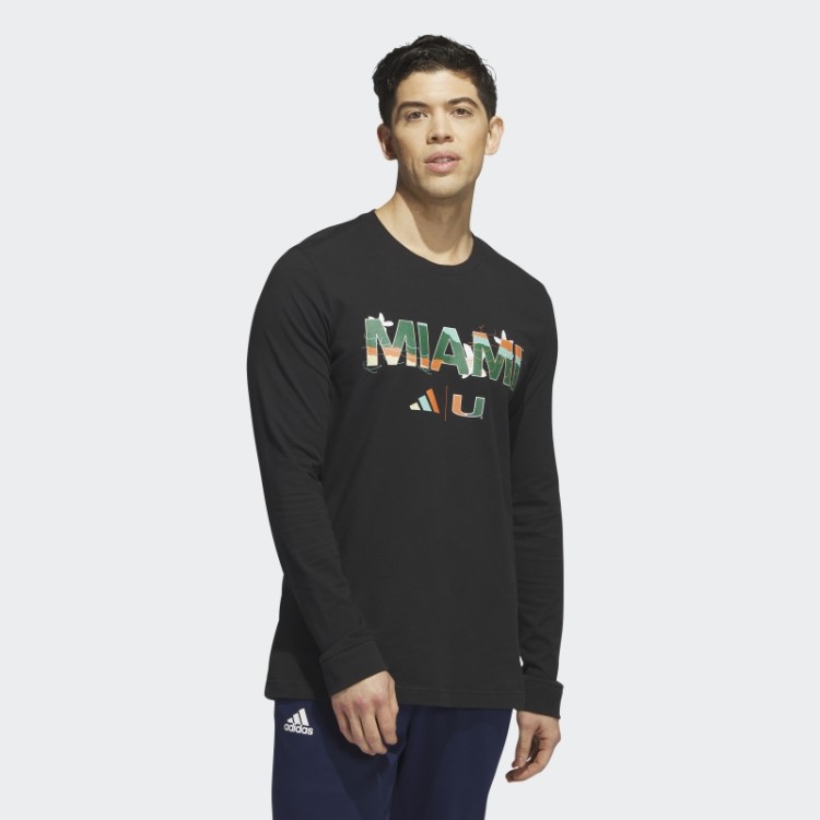Camiseta Manga Longa Adidas Hurricanes Preta