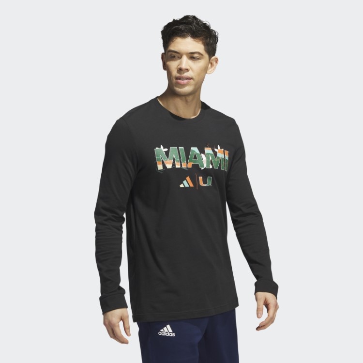 Camiseta Manga Longa Adidas Hurricanes Preta