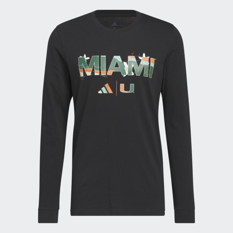 Camiseta Manga Longa Adidas Hurricanes Preta