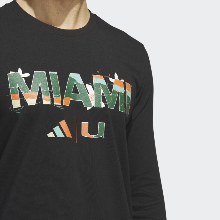 Camiseta Manga Longa Adidas Hurricanes Preta
