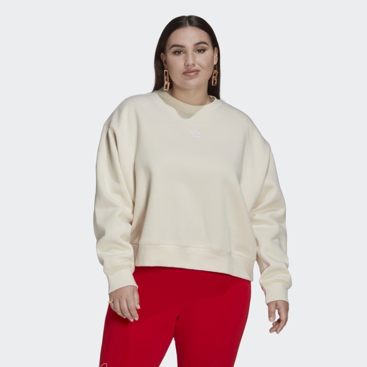 Moletom Branco Adidas Adicolor Essentials (tamanho Grande)