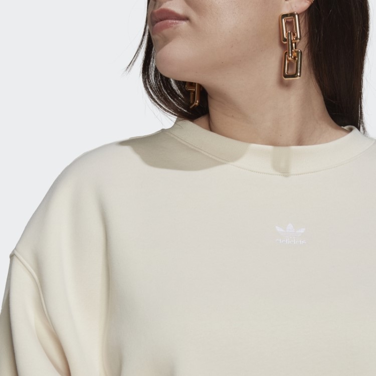 Moletom Branco Adidas Adicolor Essentials (tamanho Grande)