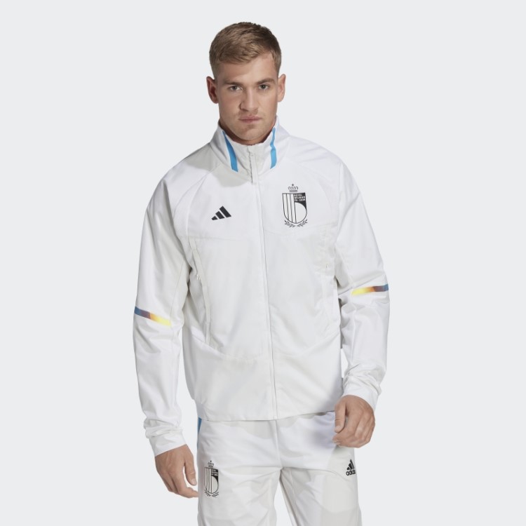 Jaqueta Branca Adidas Belgium Game Day Hino