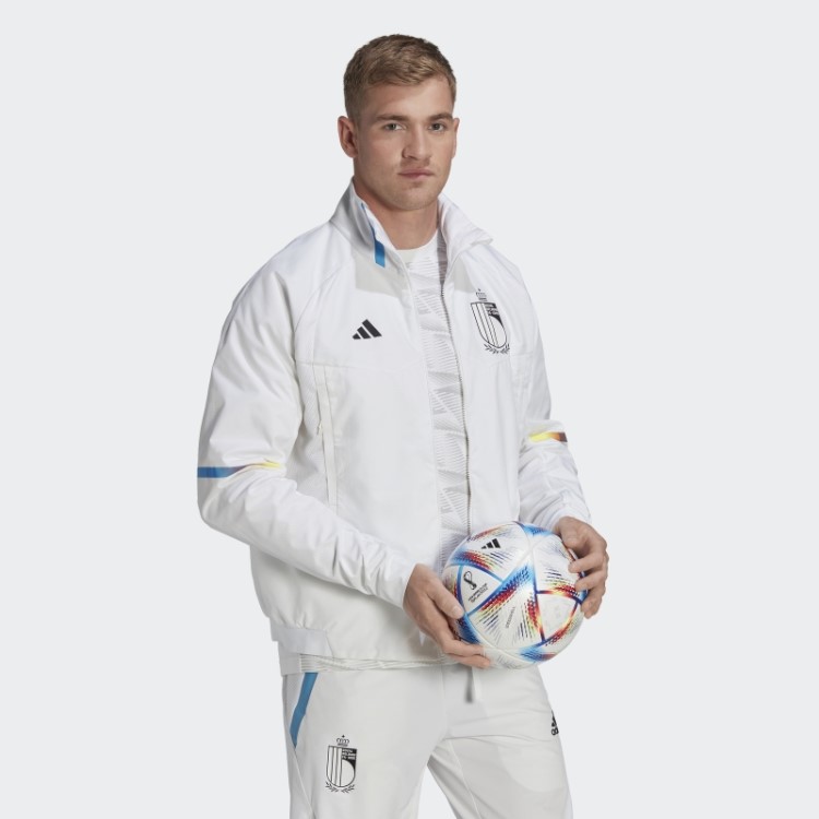 Jaqueta Branca Adidas Belgium Game Day Hino