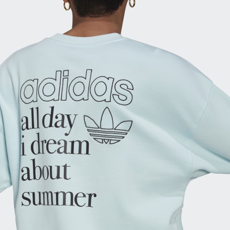 Moletom Gráfico Azul Adidas