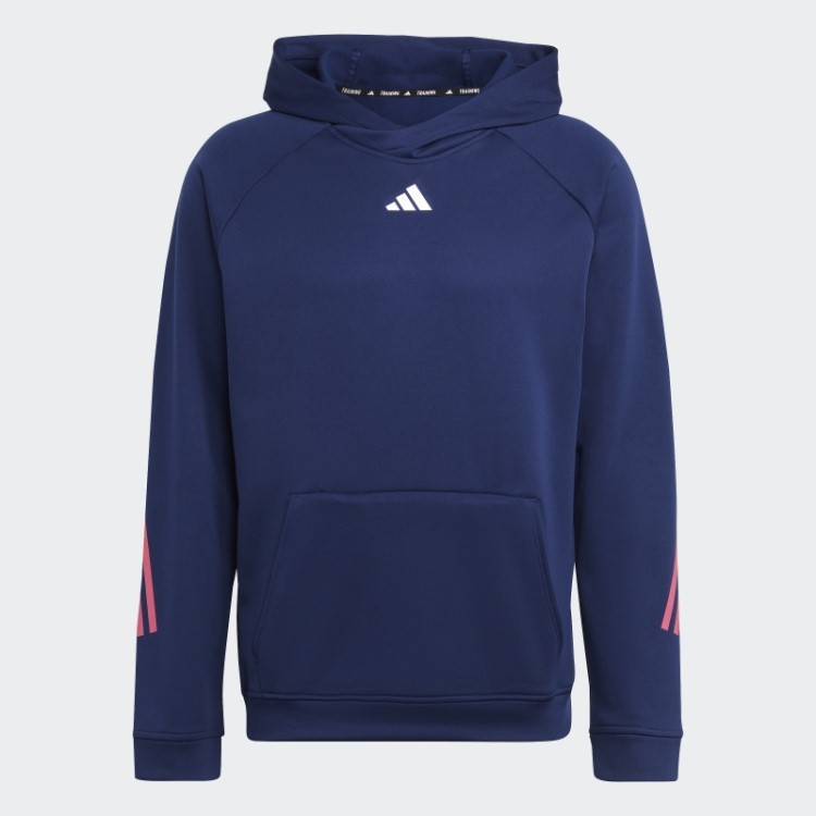 Train Icons 3 Listras Hoodie De Treinamento Azul Escuro Adidas