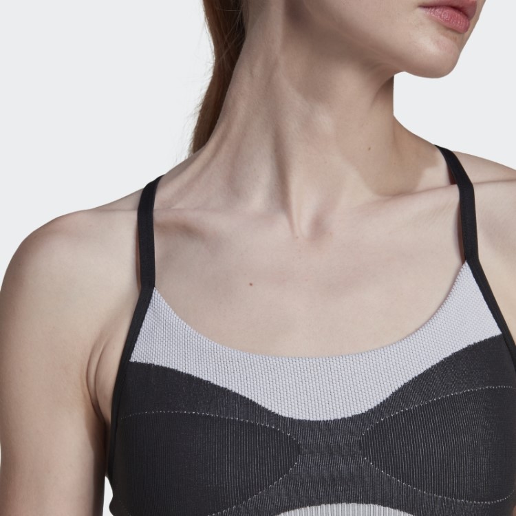 Sutiã Preto Adidas By Stella Mccartney Truestrength Yoga Malha Com Suporte Leve