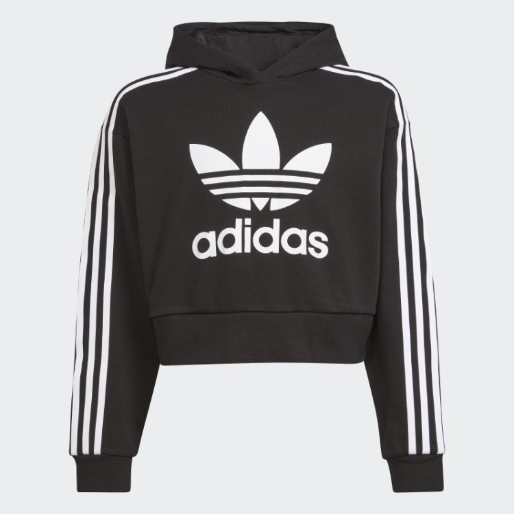 Moletom Cropped Preto Adicolor Adidas