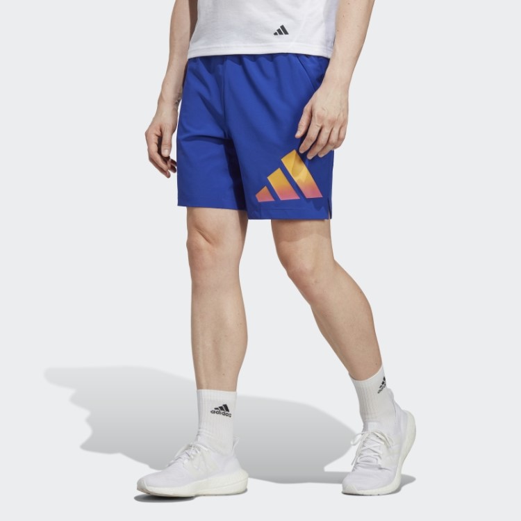 Bermuda De Treino Adidas Blue Train Icons Com As Três Listras