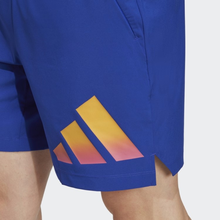Bermuda De Treino Adidas Blue Train Icons Com As Três Listras