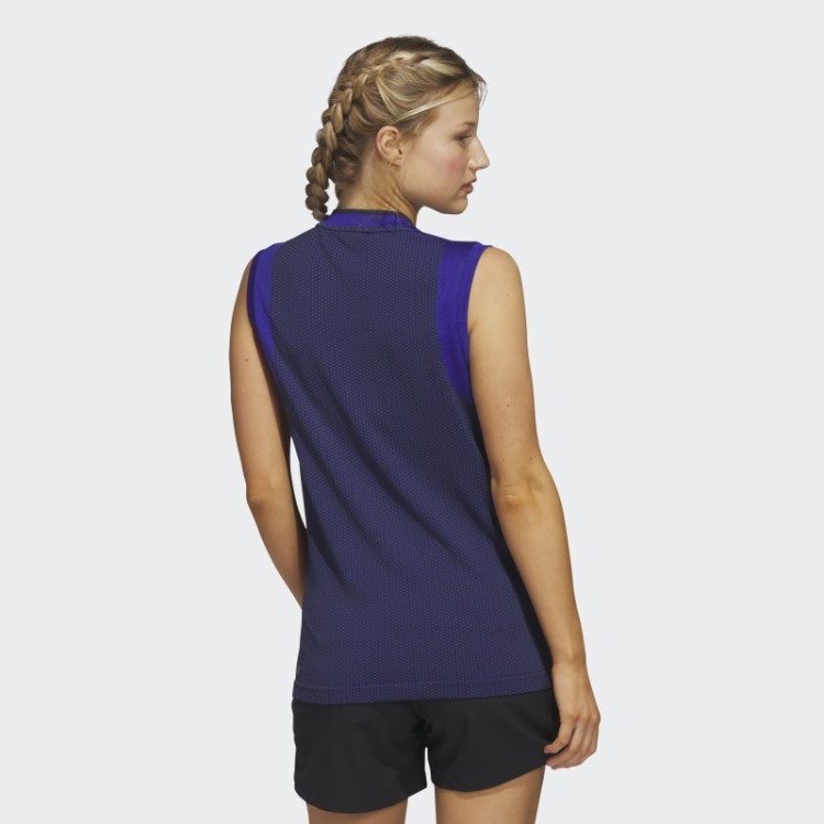 Ultimate365 Tour Camisa Polo Sem Manga Primeknit Azul Adidas