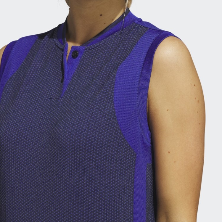 Ultimate365 Tour Camisa Polo Sem Manga Primeknit Azul Adidas