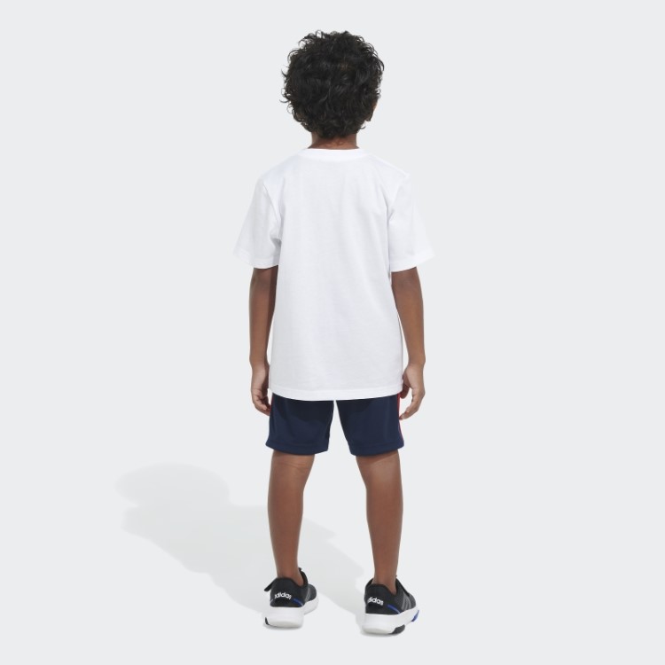 Adidas T-shirt Gráfica Branca E Conjunto Curto