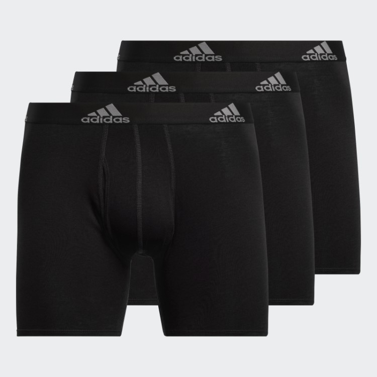 Cueca Boxer De Algodão Elástico Adidas 3 Pares (grande E Alto)