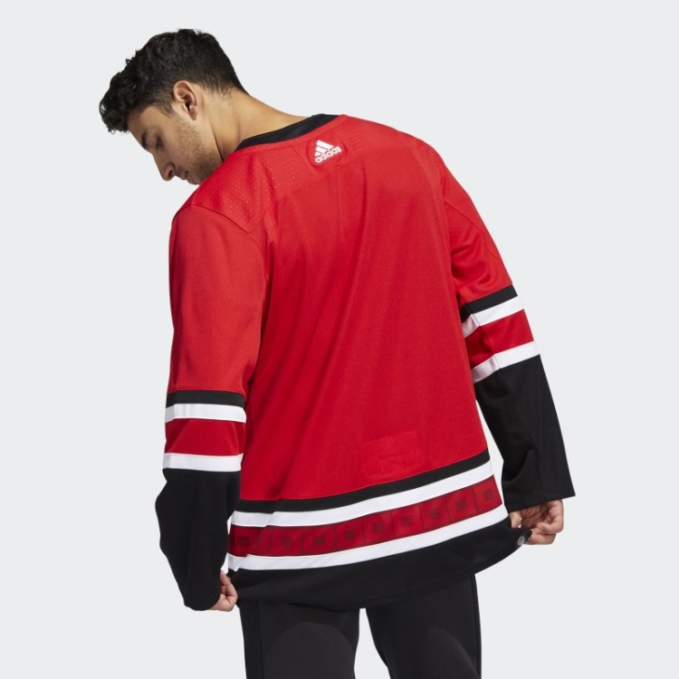 Red Hurricanes Home Autentic Jersey Adidas