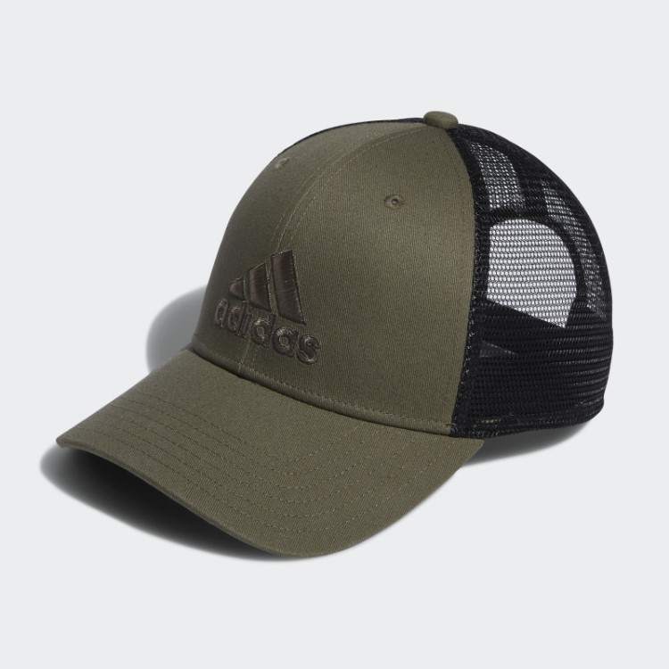Boné Snapback Em Malha Estruturada Adidas Strong Olive