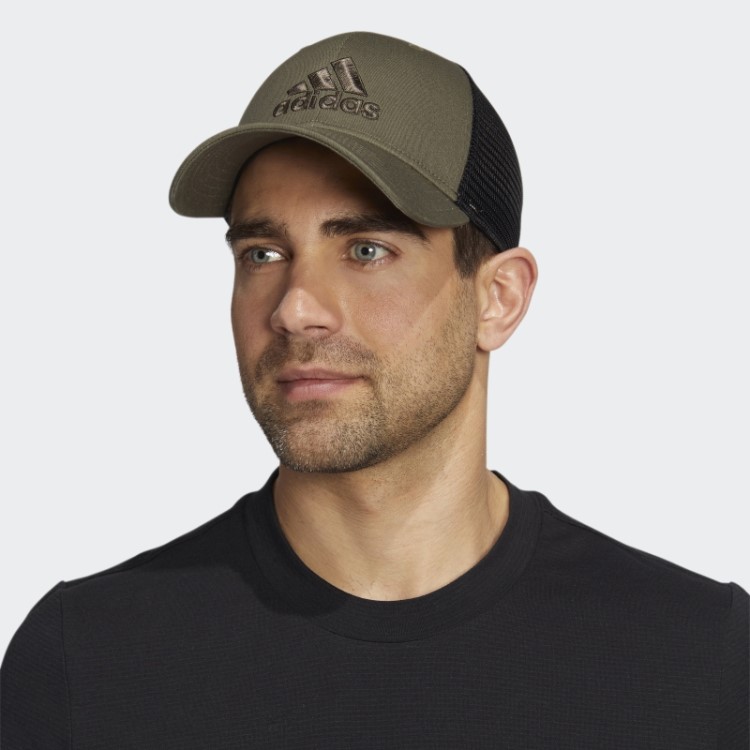 Boné Snapback Em Malha Estruturada Adidas Strong Olive