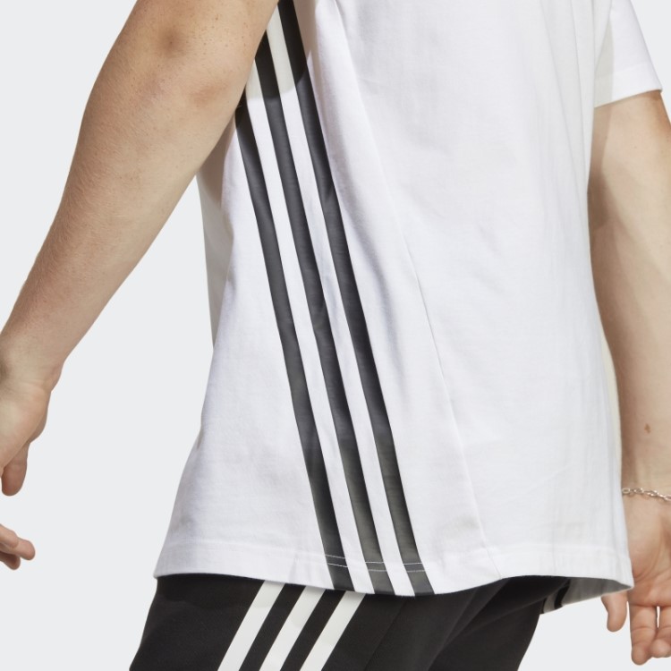 Camiseta Com As Três Listras Future Icons Branca Adidas Fashion